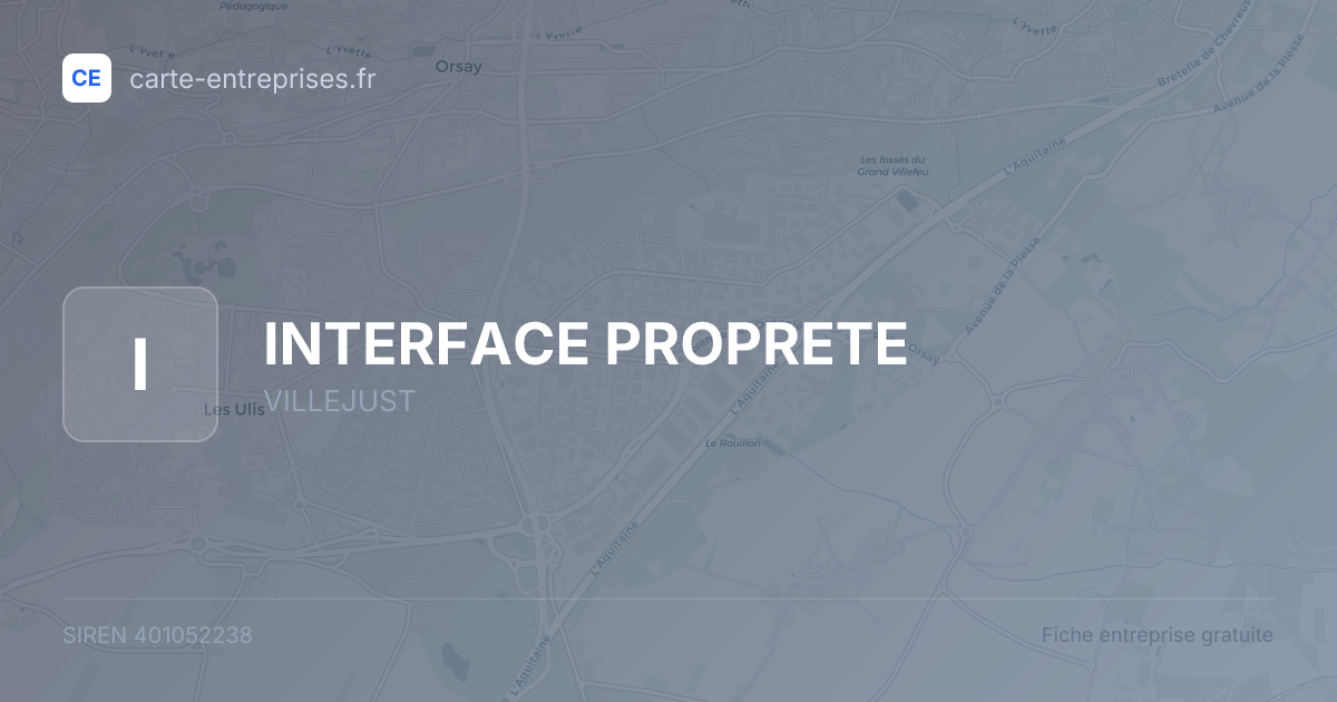 INTERFACE PROPRETE — 401052238 — fiche entreprise