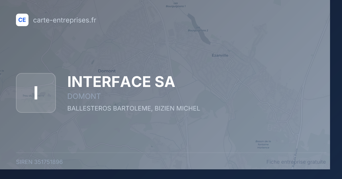 INTERFACE SA — 351751896 — fiche entreprise