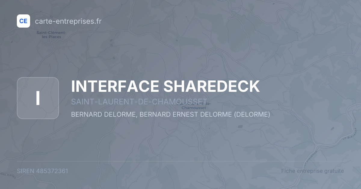 INTERFACE SHAREDECK — 485372361 — fiche entreprise