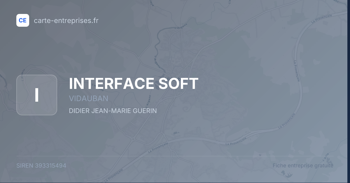 INTERFACE SOFT — 393315494 — fiche entreprise