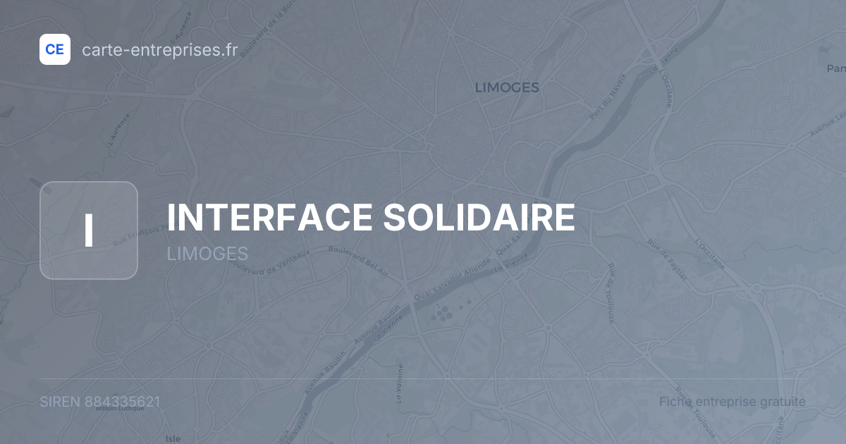 INTERFACE SOLIDAIRE — 884335621 — fiche entreprise