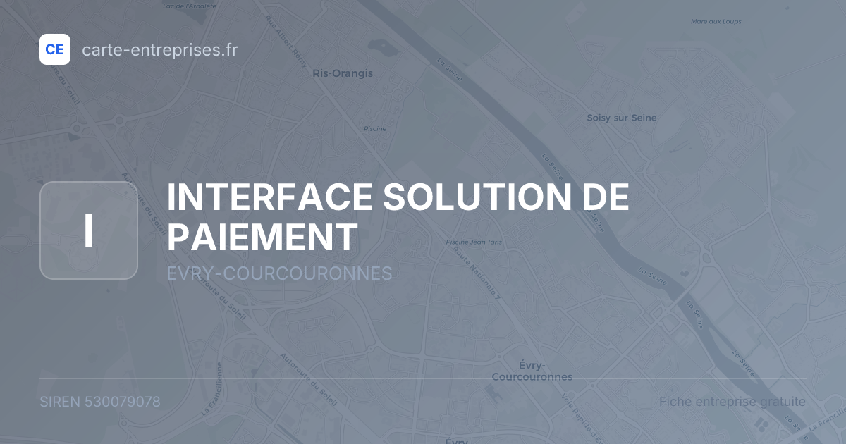 INTERFACE SOLUTION DE PAIEMENT — 530079078 — fiche entreprise