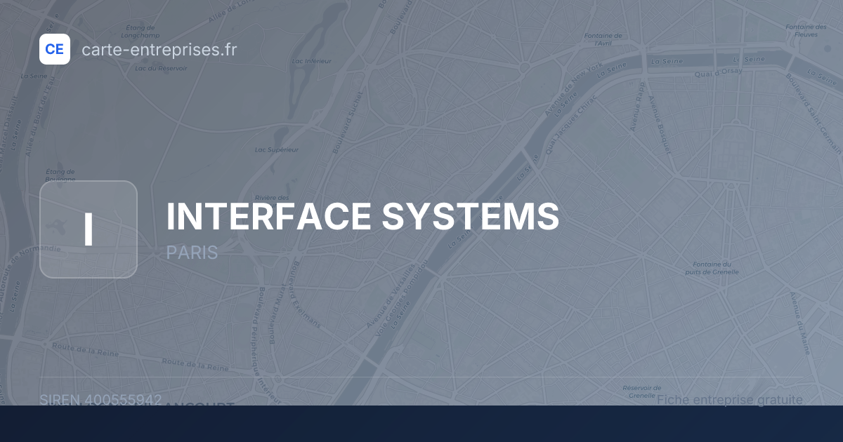 INTERFACE SYSTEMS — 400555942 — fiche entreprise