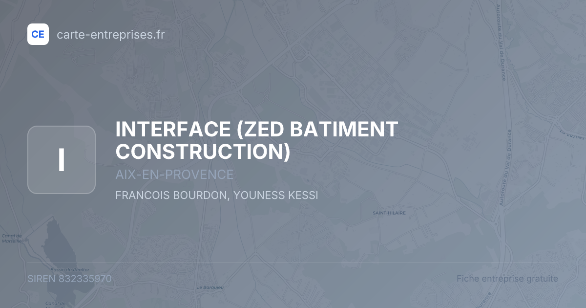 INTERFACE (ZED BATIMENT CONSTRUCTION) — 832335970 — fiche entreprise