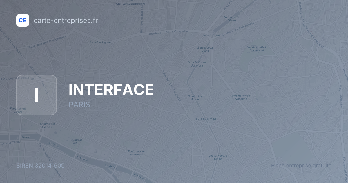 INTERFACE — 320141609 — fiche entreprise