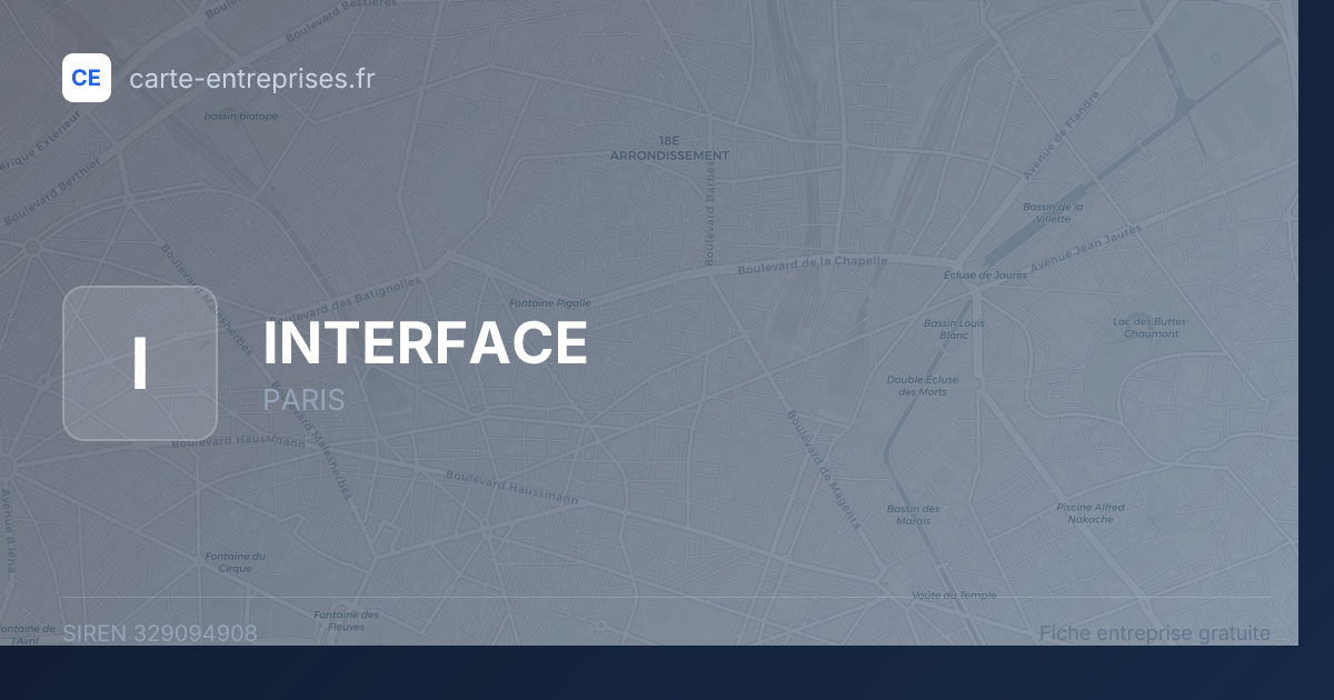 INTERFACE — 329094908 — fiche entreprise