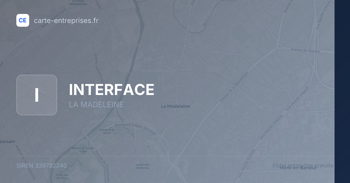 INTERFACE — 339732240 — fiche entreprise