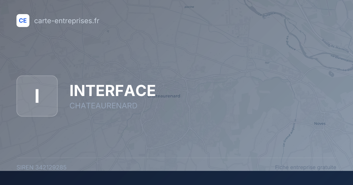 INTERFACE — 342129285 — fiche entreprise