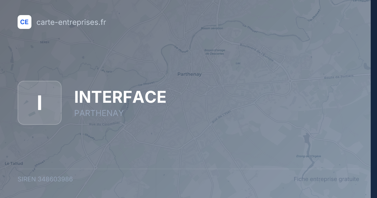 INTERFACE — 348603986 — fiche entreprise