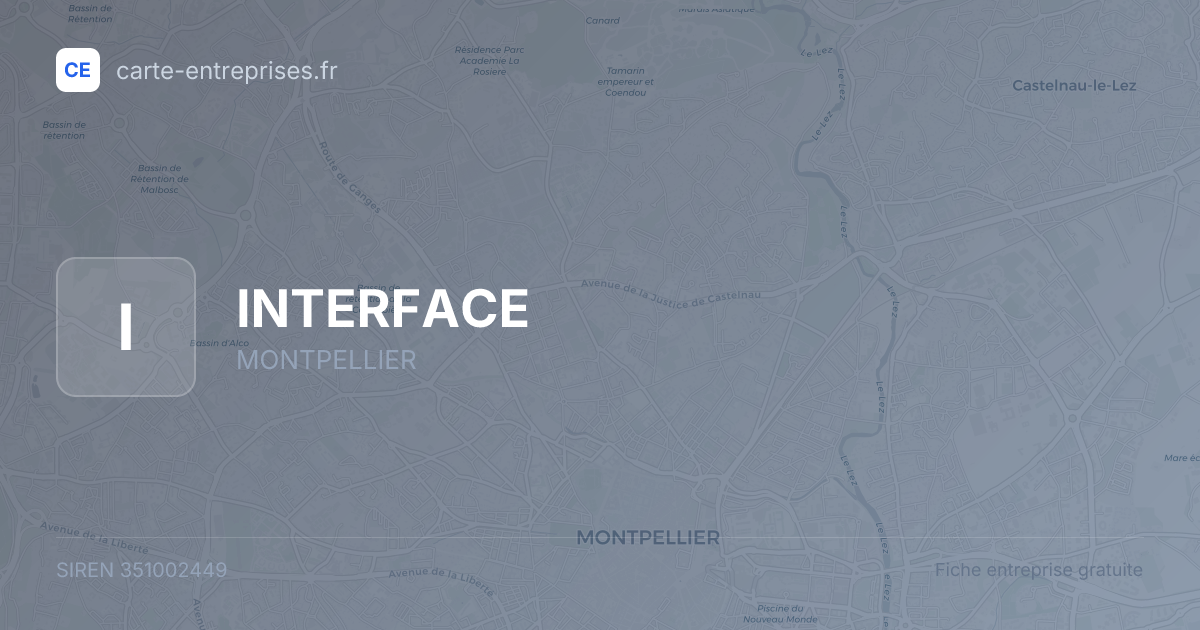 INTERFACE — 351002449 — fiche entreprise