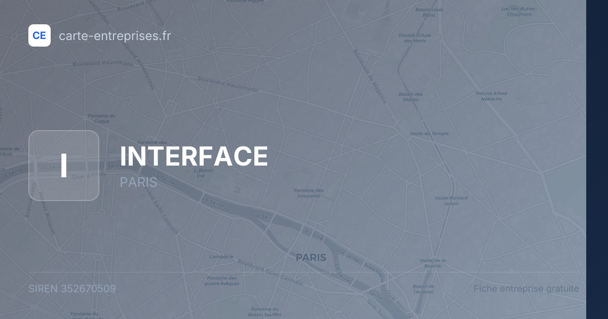 INTERFACE — 352670509 — fiche entreprise