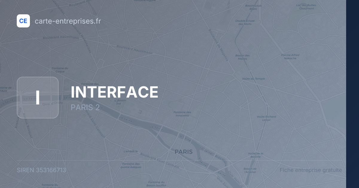 INTERFACE — 353166713 — fiche entreprise