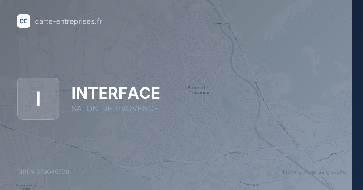 INTERFACE — 379040728 — fiche entreprise