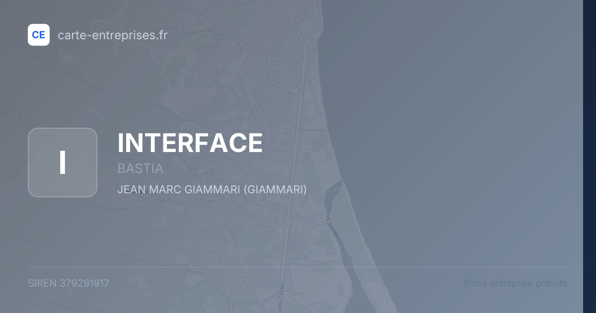 INTERFACE — 379291917 — fiche entreprise