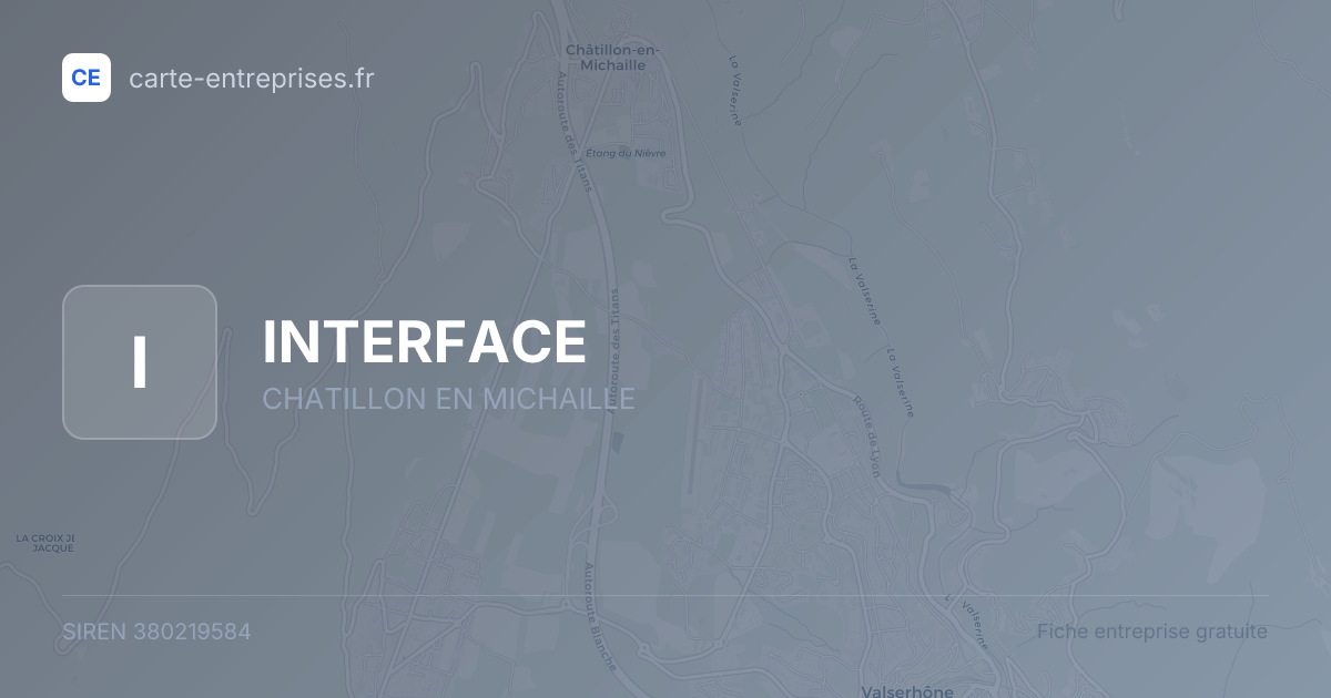 INTERFACE — 380219584 — fiche entreprise