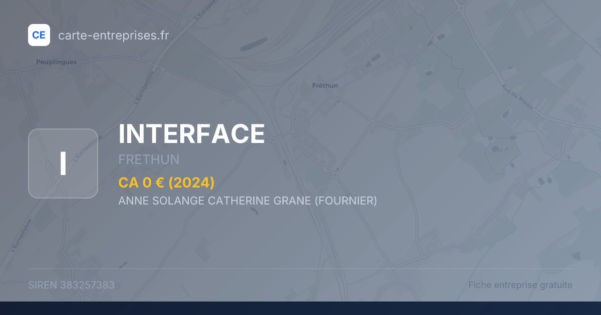 INTERFACE — 383257383 — fiche entreprise