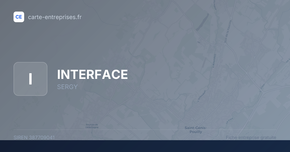 INTERFACE — 387709041 — fiche entreprise