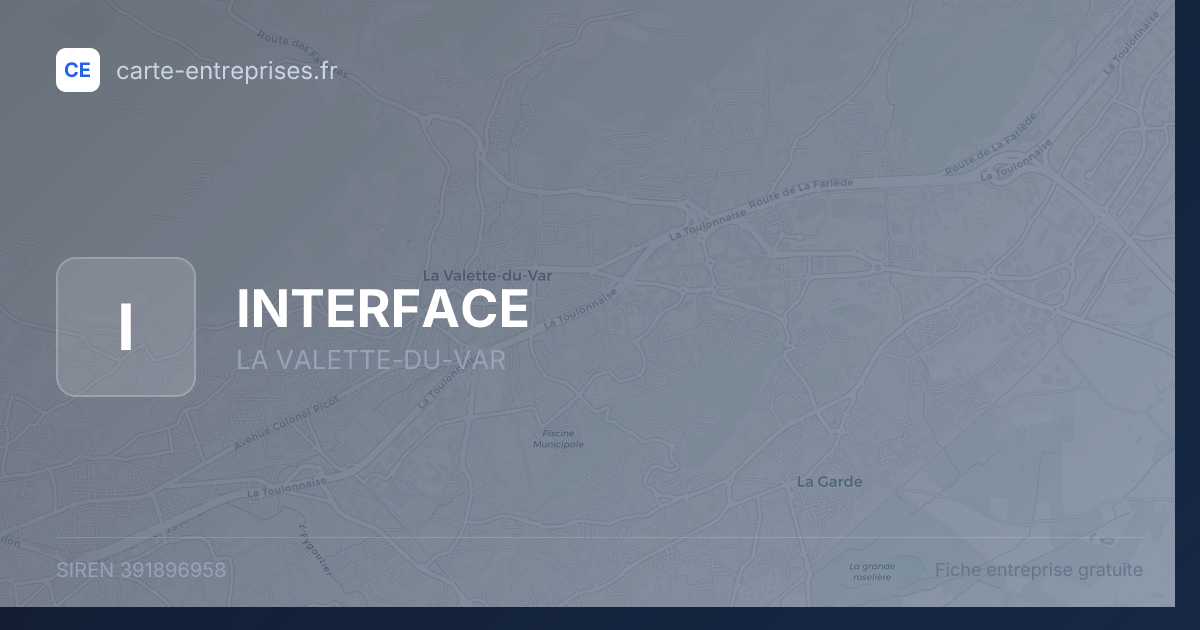 INTERFACE — 391896958 — fiche entreprise