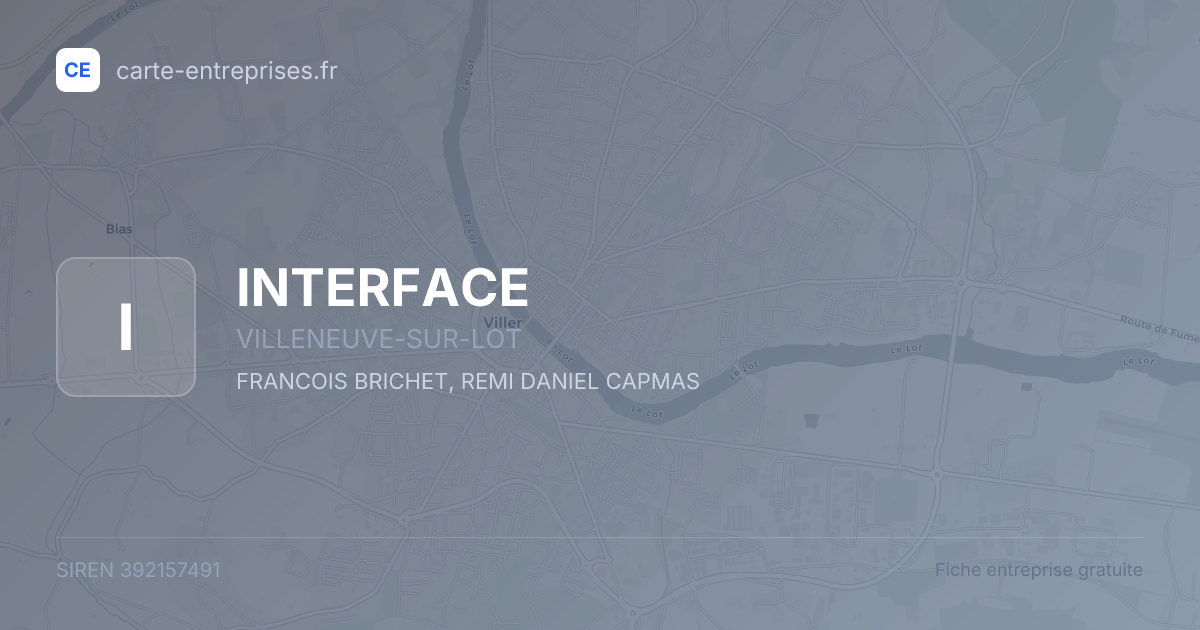 INTERFACE — 392157491 — fiche entreprise