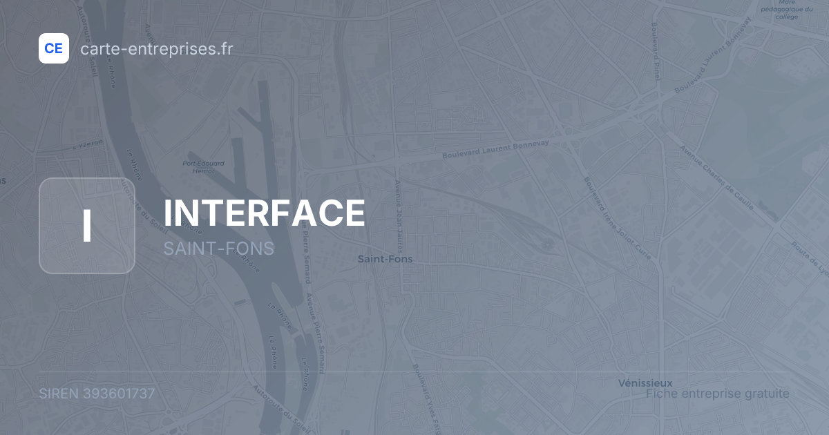 INTERFACE — 393601737 — fiche entreprise