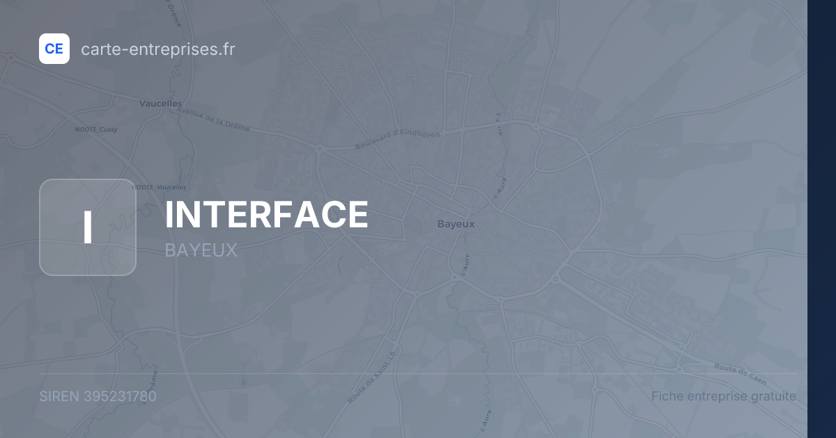 INTERFACE — 395231780 — fiche entreprise