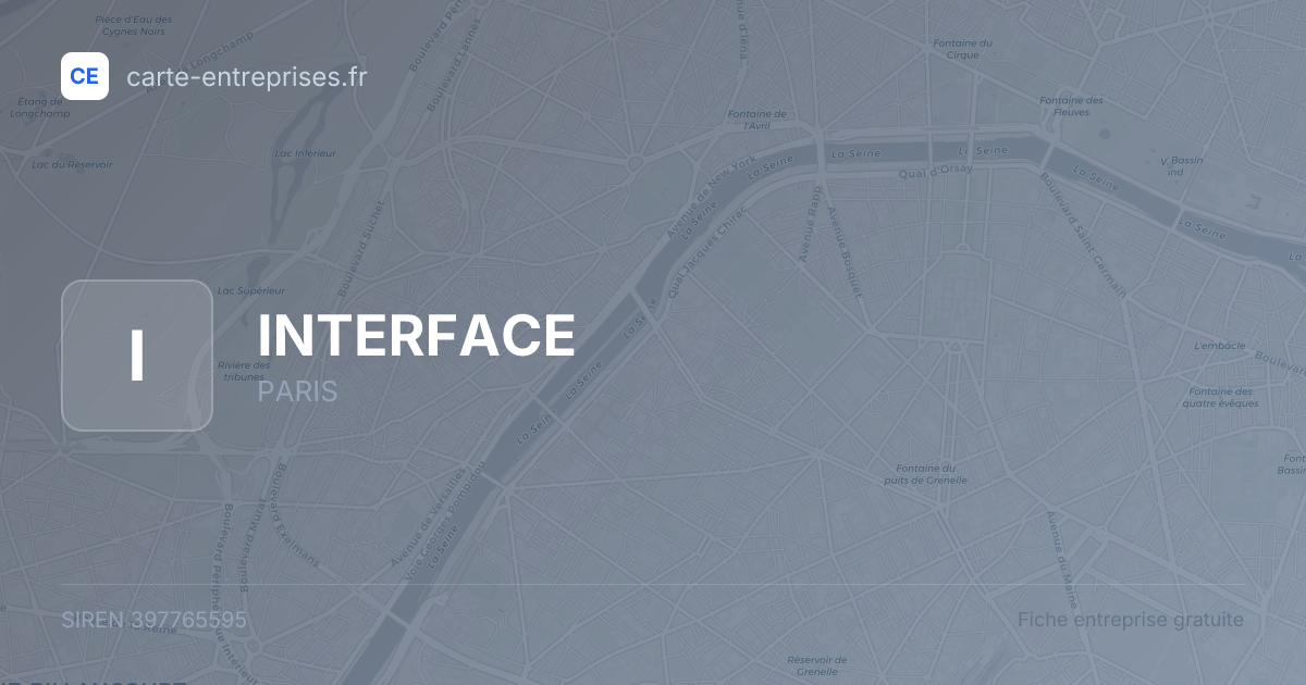INTERFACE — 397765595 — fiche entreprise