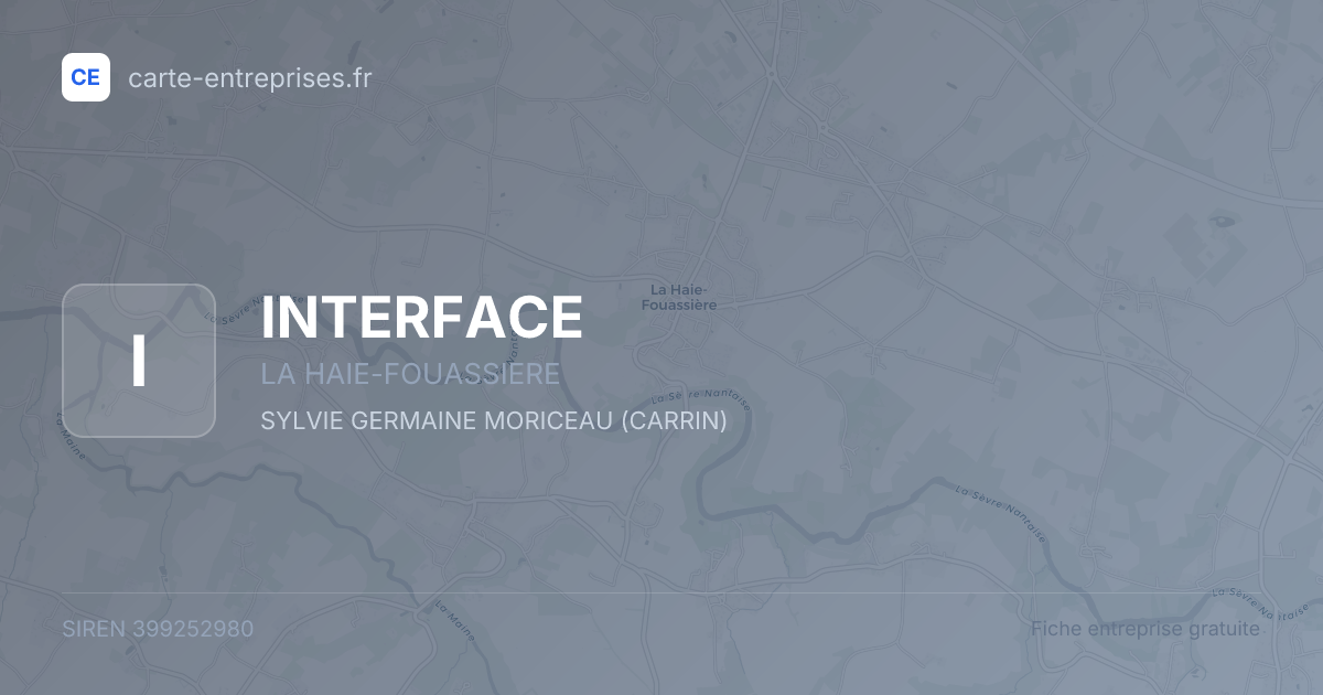 INTERFACE — 399252980 — fiche entreprise