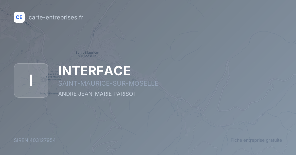 INTERFACE — 403127954 — fiche entreprise