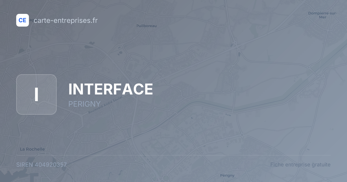 INTERFACE — 404920357 — fiche entreprise