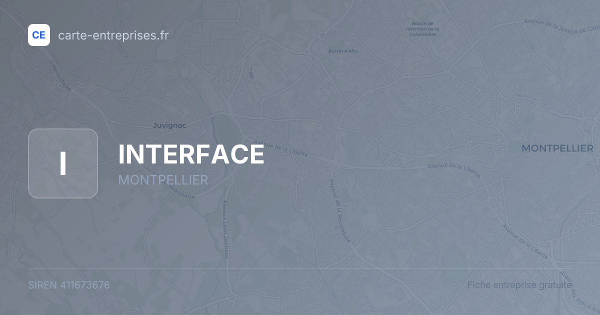 INTERFACE — 411673676 — fiche entreprise