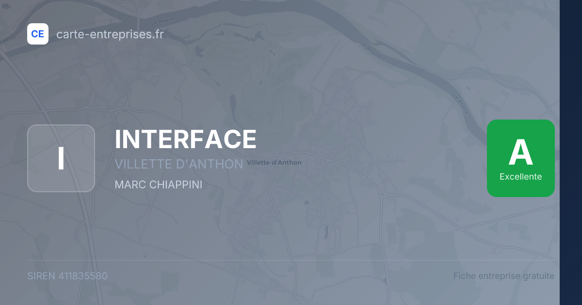 INTERFACE — 411835580 — fiche entreprise