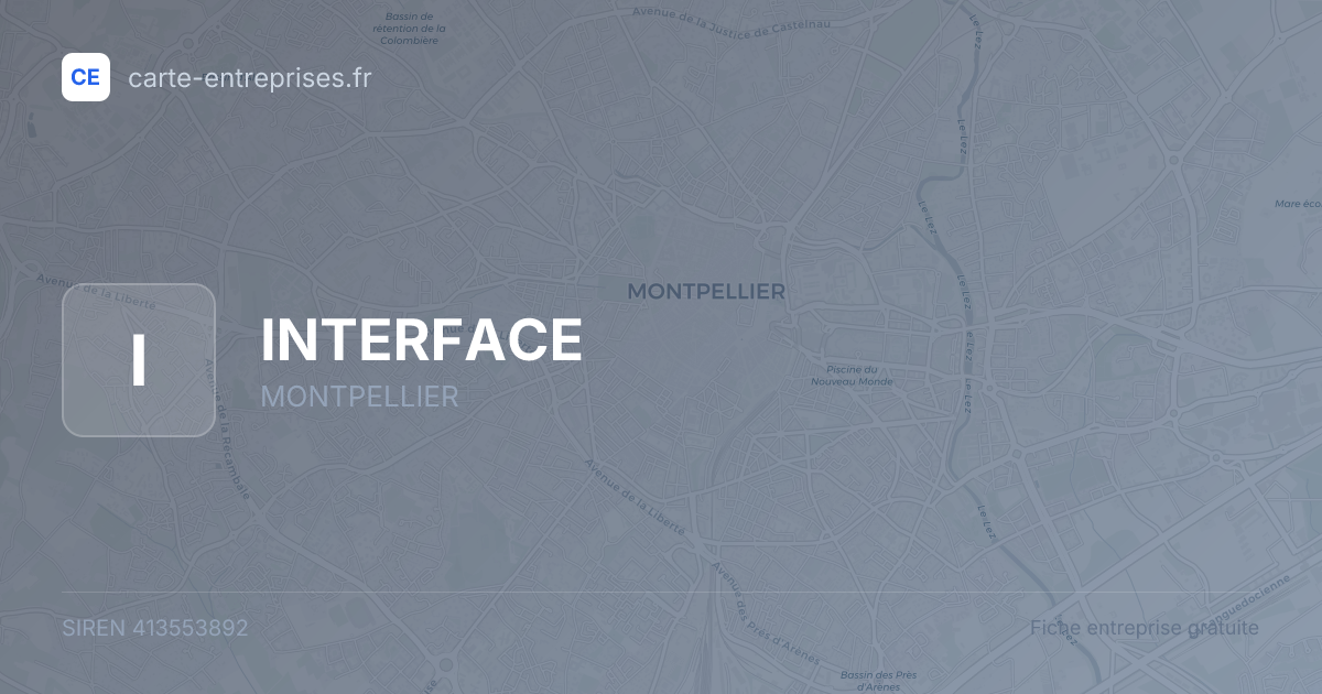 INTERFACE — 413553892 — fiche entreprise