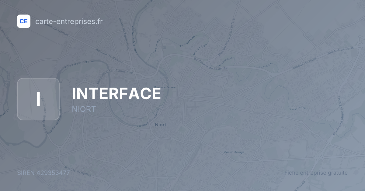 INTERFACE — 429353477 — fiche entreprise