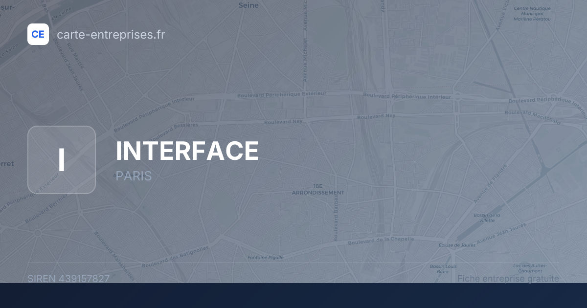 INTERFACE — 439157827 — fiche entreprise