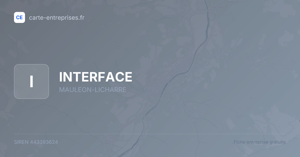INTERFACE — 443393624 — fiche entreprise