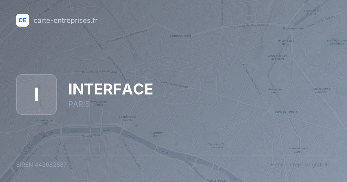INTERFACE — 443682687 — fiche entreprise