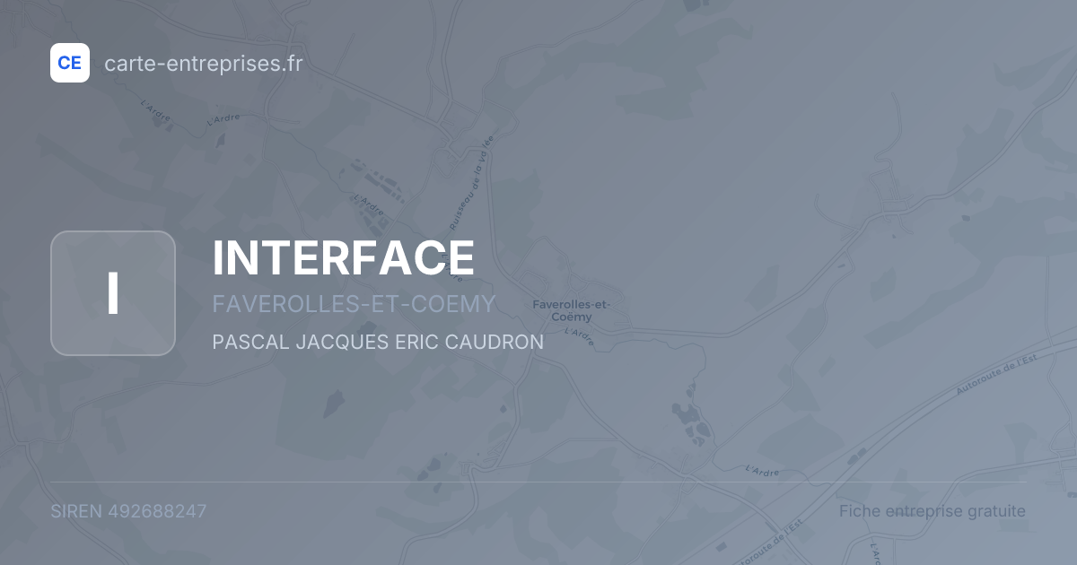 INTERFACE — 492688247 — fiche entreprise