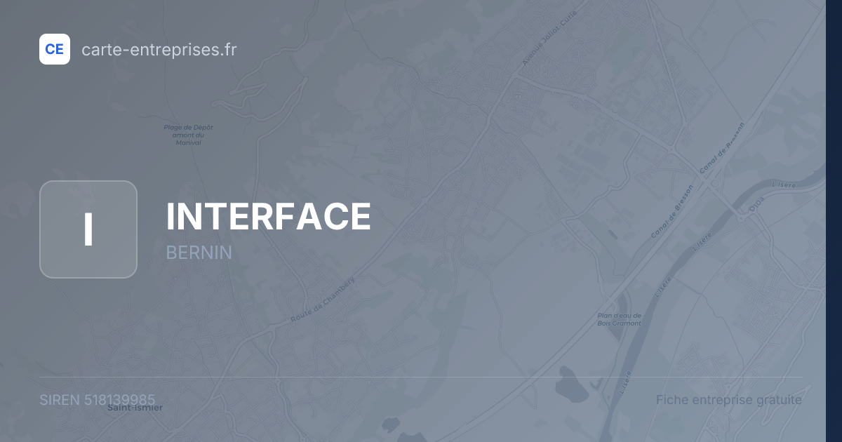 INTERFACE — 518139985 — fiche entreprise