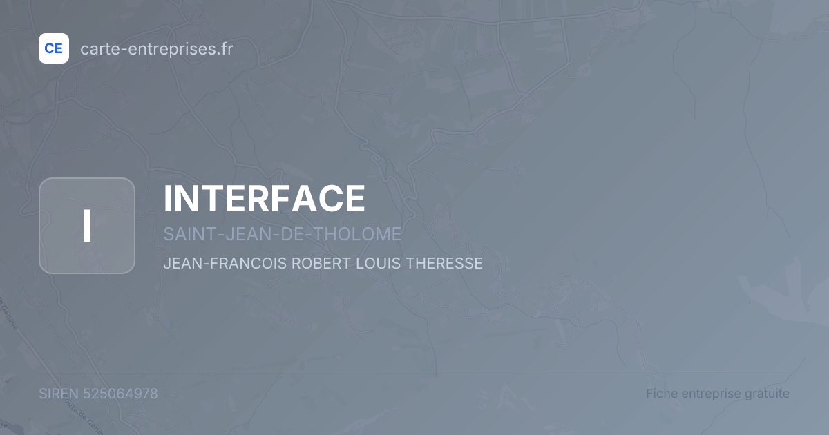 INTERFACE — 525064978 — fiche entreprise