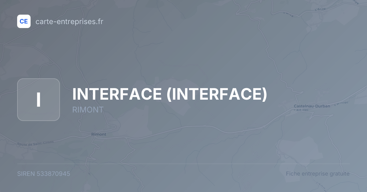 INTERFACE — 533870945 — fiche entreprise
