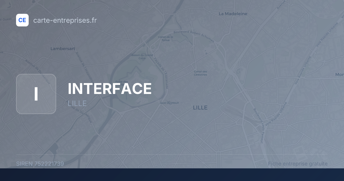 INTERFACE — 752221739 — fiche entreprise