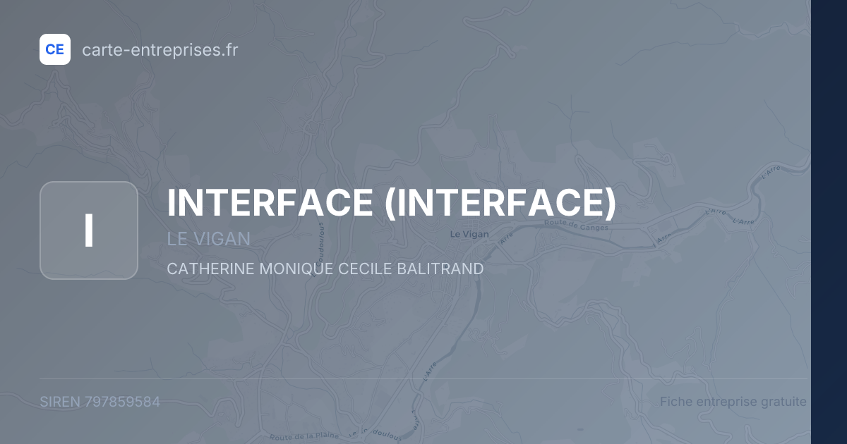 INTERFACE — 797859584 — fiche entreprise