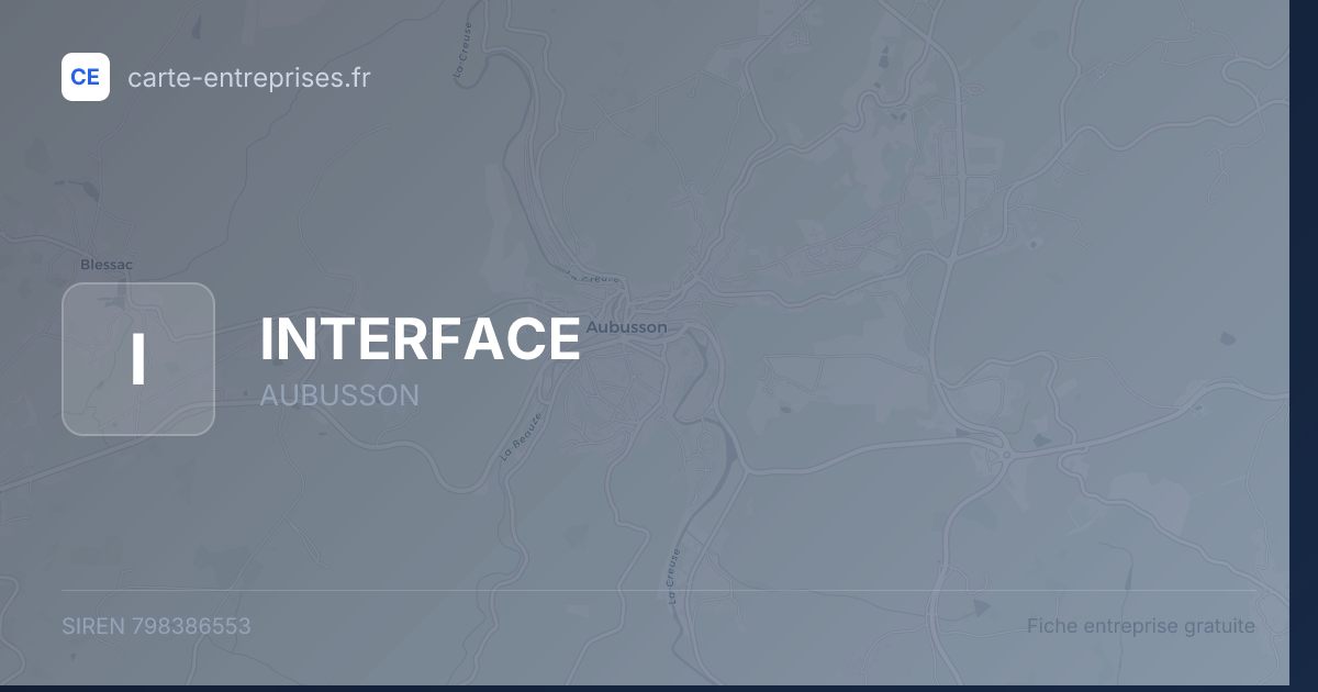 INTERFACE — 798386553 — fiche entreprise
