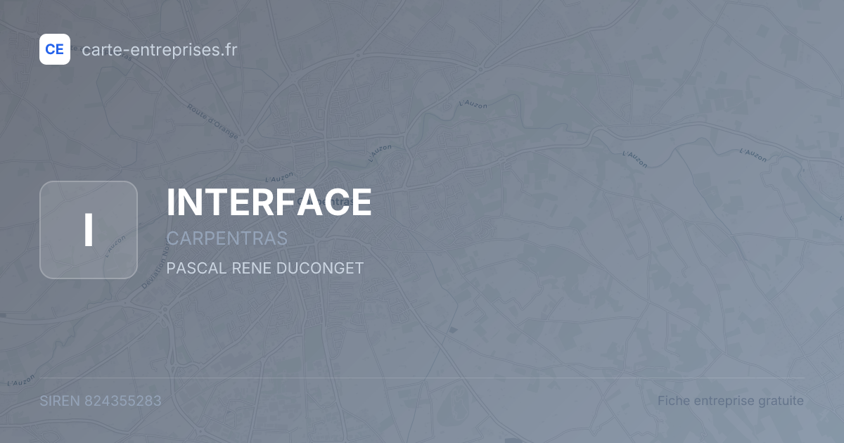 INTERFACE — 824355283 — fiche entreprise