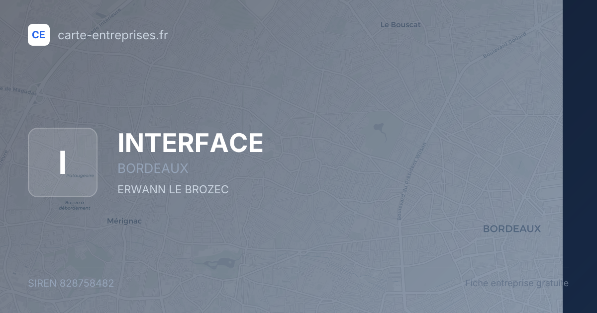 INTERFACE — 828758482 — fiche entreprise