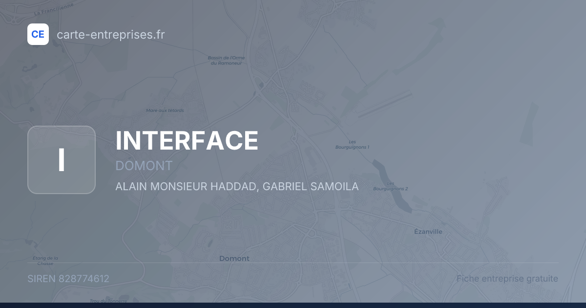 INTERFACE — 828774612 — fiche entreprise