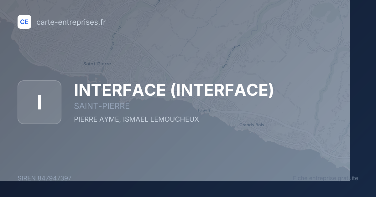 INTERFACE — 847947397 — fiche entreprise