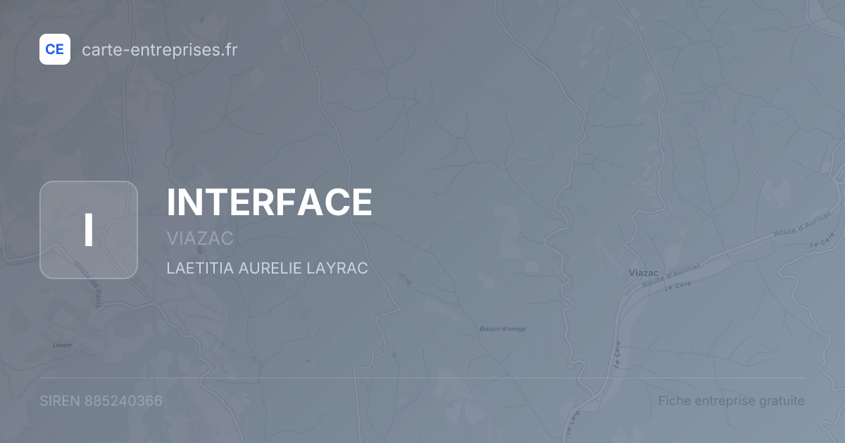 INTERFACE — 885240366 — fiche entreprise
