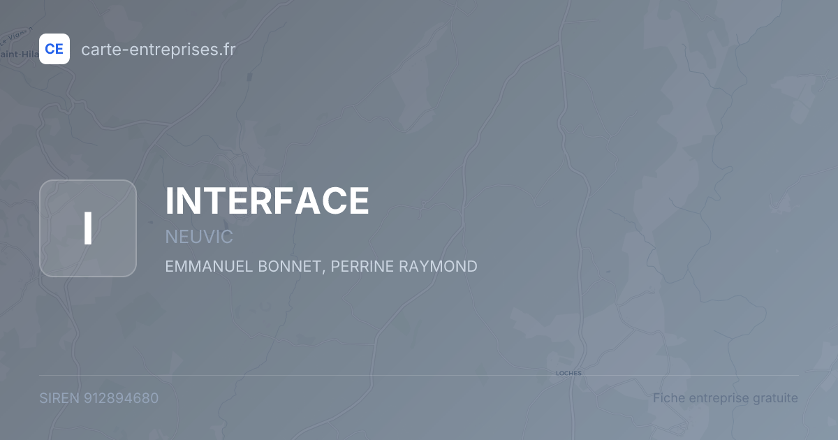 INTERFACE — 912894680 — fiche entreprise