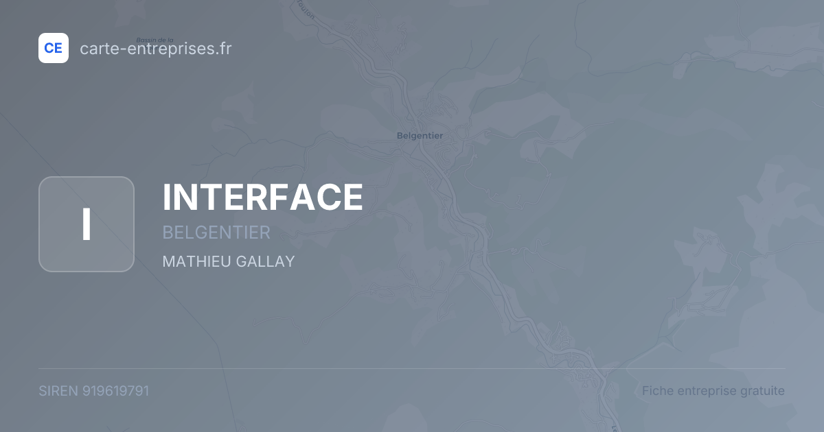 INTERFACE — 919619791 — fiche entreprise